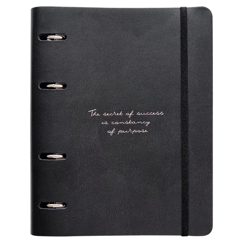 Тетрадь на кольцах Quote, 120 листов, клетка, черный