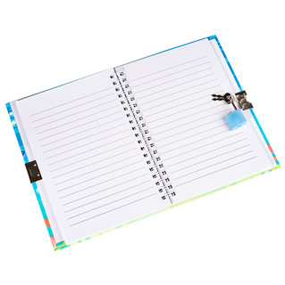 Подарочный блокнот 'Авокадо-парочка' 50 листов, 13х18 см, на гребне, с замочком 2