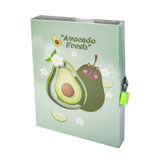 Подарочный блокнот 'Avocado fresh' 45 листов, в футляре, цвет лайм