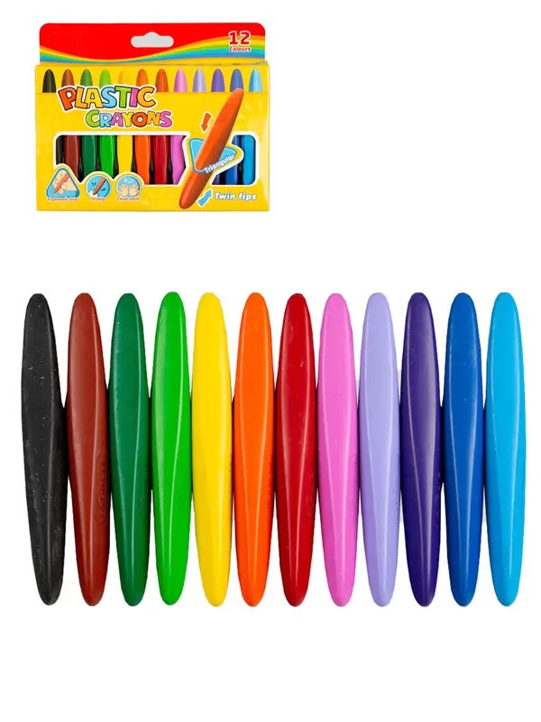 Мелки восковые 12 цветов 