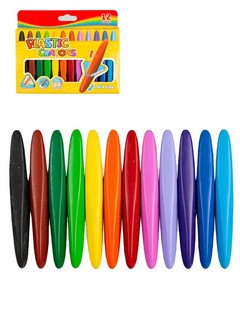 Мелки восковые 12 цветов  1