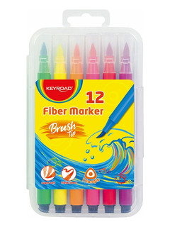 Набор маркеров с кистью KEYROAD, 12 цветов, артикул KR972523