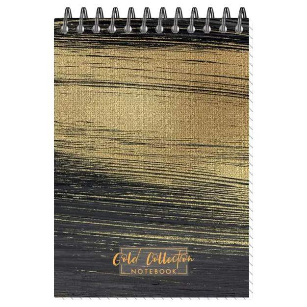 Блокнот Gold Collection А6, 60 л, клетка, на спирали, черный