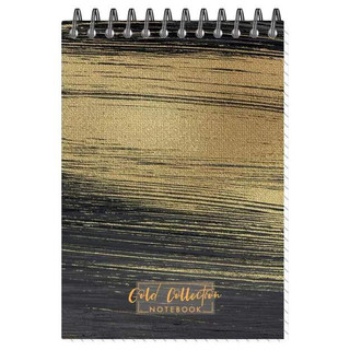 Блокнот Gold Collection А6, 60 л, клетка, на спирали, черный