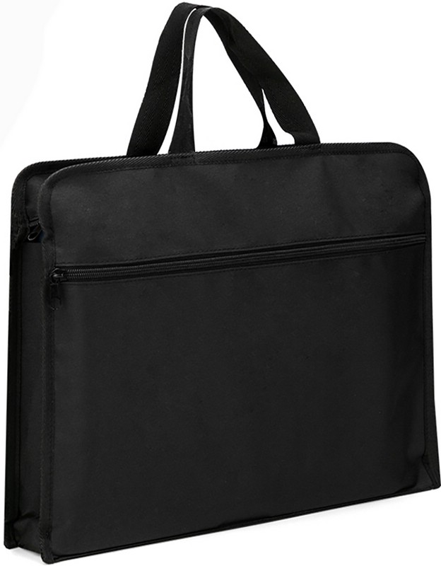 Папка-портфель А4, на молнии, с ручками, черная