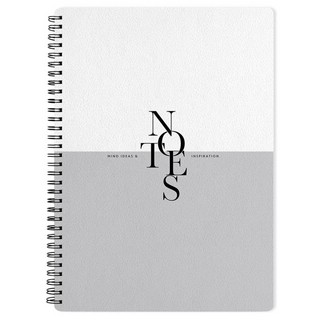 Тетрадь Notes А4, 96 листов, клетка, на пружине, серый