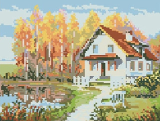 Алмазная вышивка «Золотая осень», 50х40 см, GZ113 1