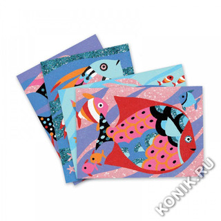 Песочные картинки Djeco «Радужные рыбки» 2