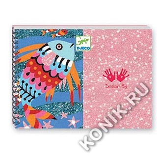 Песочные картинки Djeco «Радужные рыбки» 7