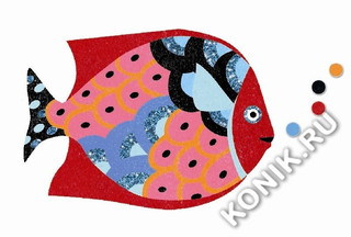 Песочные картинки Djeco «Радужные рыбки» 8