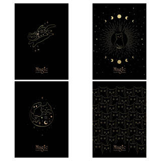 Тетрадь 40 листов, А5, клетка 'Black cat' в ассортименте. Цен...