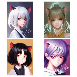 Тетрадь 40 листов, А5, клетка 'Neko' (аниме) в ассортименте. ...