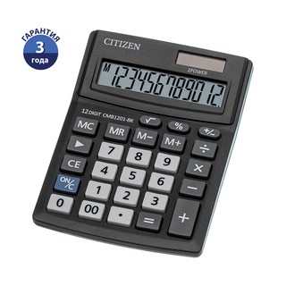 Калькулятор настольный Citizen Business Line CMB1201-BK, 12 разрядов
