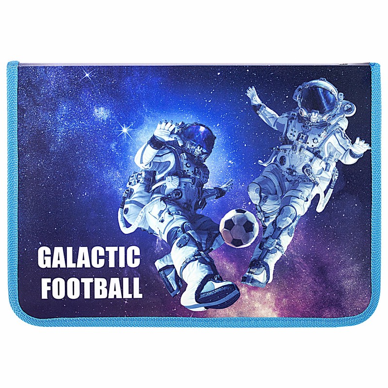 Папка для труда на молнии 'Football' А4, 1 отделение, откидная планка