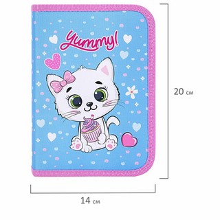 Пенал 'Yummy Cupcakes' 1 отделение 2 откидные планки 7