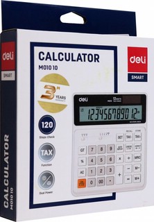 Калькулятор бухгалтерский Deli EM01010 12-разрядный белый 3