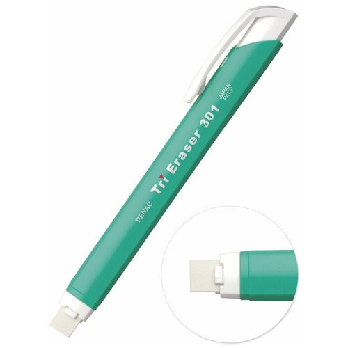 Ластик треугольный PENAC Tri Eraser, зелёный, артикул ET0401-29