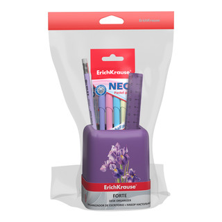 Набор настольный пластиковый 'Forte. Iris' фиолетовый с желтой вставкой 2