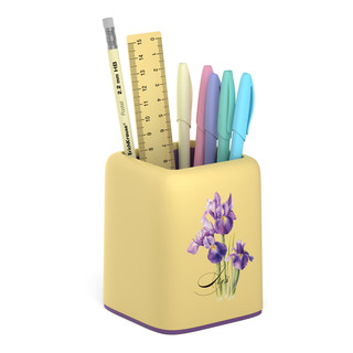 Набор настольный пластиковый 'Forte. Iris' желтый с фиолетово...