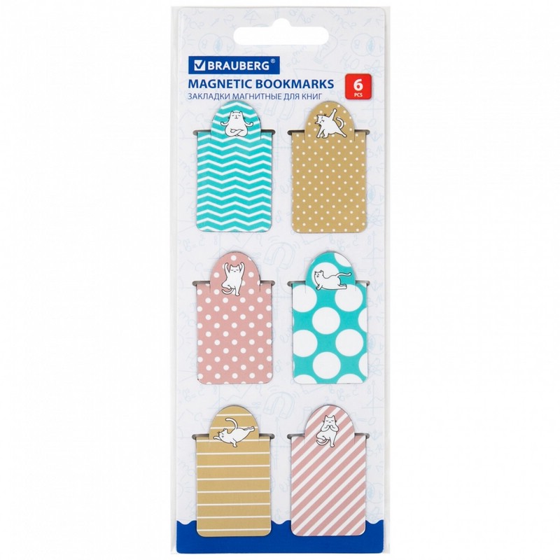 Закладки для книг Cat Yoga, 6 штук