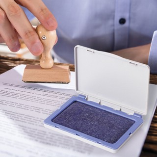 Штемпельная подушка 10х8 см (рабочая поверхность 9х5 см), синяя краска 4