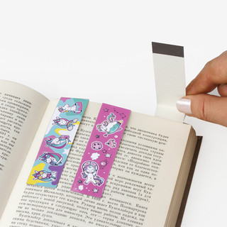 Закладки для книг с магнитом 'Единороги' набор 6 шт. 5