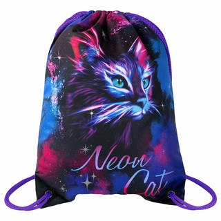 Мешок для обуви 'Neon cat' карман, подкладка, светоотражающие элементы
