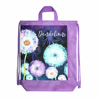 Мешок для обуви 'Flowers' с ручками, боковой карман на молнии 2