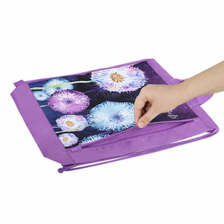 Мешок для обуви 'Flowers' с ручками, боковой карман на молнии 4