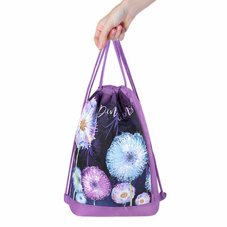 Мешок для обуви 'Flowers' с ручками, боковой карман на молнии 5