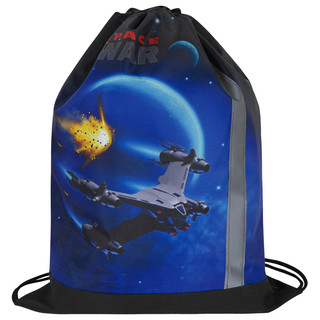 Мешок для обуви 'Space war' плотный, светоотражающая полоса