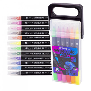 Фломастеры 'Rio' 12 цветов, смываемые чернила, квадратный корпус 1