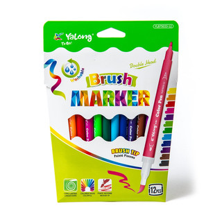 Фломастеры двухстороние 12 цветов 'Colour' смываемые чернила