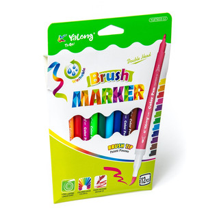 Фломастеры двухстороние 12 цветов 'Colour' смываемые чернила 3