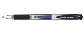 Ручка гелевая Uni Gel Impact UM-153S, синий, 1.0 мм, цвет синий/черный