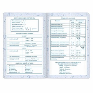 Дневник для музыкальной школы 48 листов, кожзам, фольга, фиолетовый 11