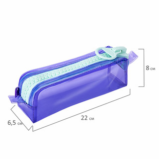 Пенал 'Contrast mint' с объемной 'тракторной' молнией, 1 отделение 7