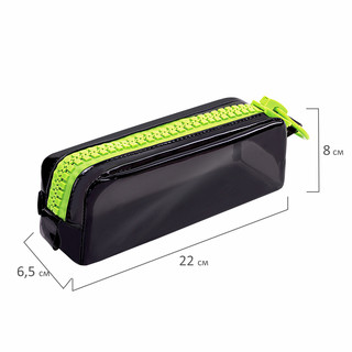 Пенал 'Neon green' с объемной 'тракторной' молнией, 1 отделение 7