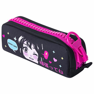 Пенал 'Anime girl' с объемной 'тракторной' молнией, 1 отделение
