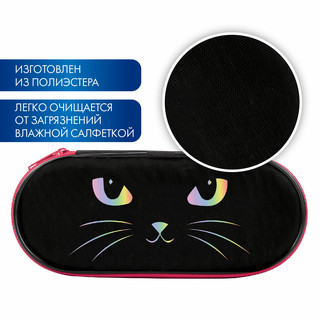 Пенал-футляр 'Cat eye', 1 отделение, органайзер, полиэстер 7