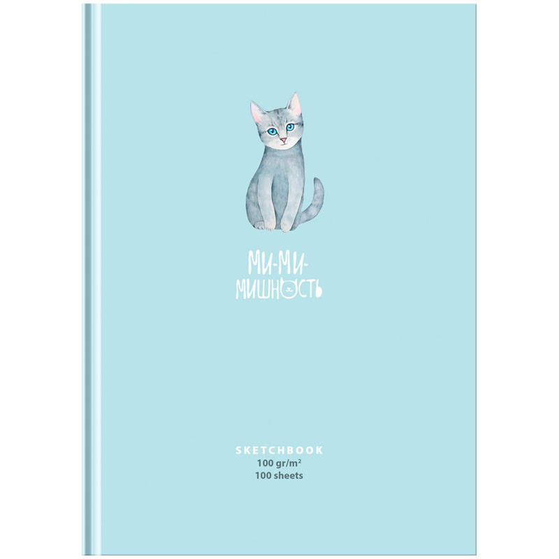 Скетчбук А5, 100 листов 'Милая кошечка'