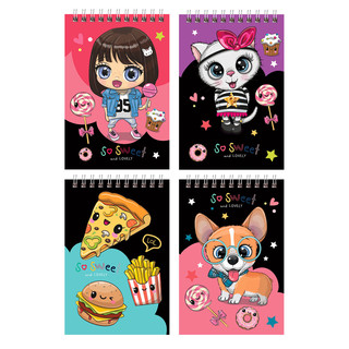 Блокнот А6, 40 листов, клетка, на гребне, BG 'Глазастики', в ...