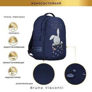 Рюкзак эргономичный суперлегкий 'Карманные животные. Зайка' синий 3