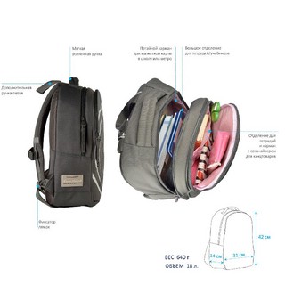 Рюкзак 'Juicy life. Инжир' классический суперлегкий с эргономической спинкой 6