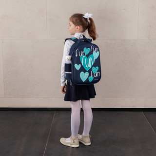 Рюкзак облегченная капсула, эргономичная спинка 'Сердечки. Эмоции'  14