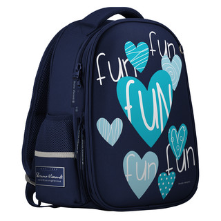 Рюкзак облегченная капсула, эргономичная спинка 'Сердечки. Эмоции'  1