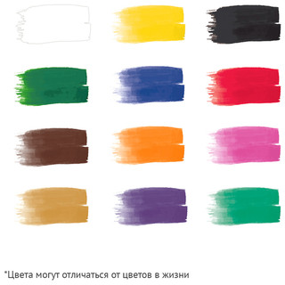 Гуашь 12 цветов 'Юный художник NEW' по 17.5 мл 3