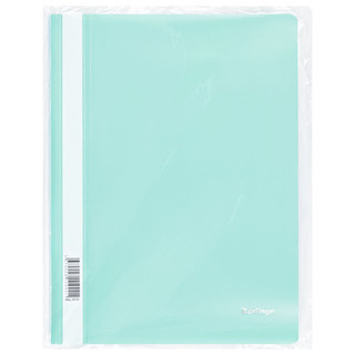 Папка-скоросшиватель пластик. перф. А4, 180 мкм, мятный 5