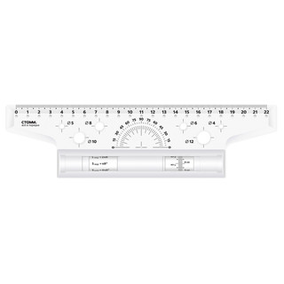 Рейсшина 22 см, металлический ролик