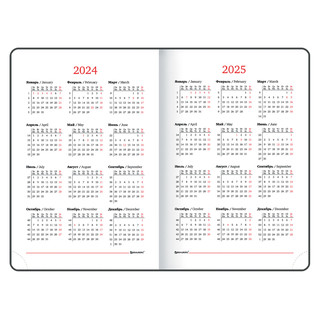 Ежедневник на 2024г, А5, 'Chameleon', под кожу, черный/синий 11